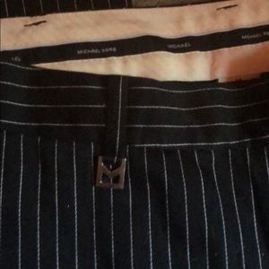 Michael Kors black pinstriped pants